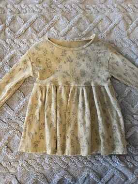 Easy Peasy 4T Girls Olive Green Floral Long-Sleeve Peplum Top, NWOT